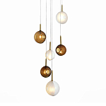 Люстра светодиодная с сферическими стеклянными плафонами Splatter варинант исполнения - 2 | Loft Concept в Тюмени