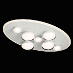 Потолочный светильник овальной формы белого цвета с 7-ю лампами Lunar Pebbles варинант исполнения - 2 | Loft Concept в Тюмени