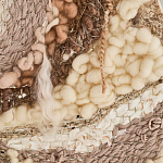 Овальный Современный Гобелен Абстракция в бежевых тонах Shallow варинант исполнения - 5 | Loft Concept в Тюмени