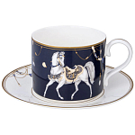 Чайный набор из фарфора с изображением лошадей на 6 персон 12 предметов Porcelain Horse Set варинант исполнения - 1 | Loft Concept в Тюмени
