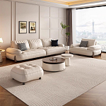 Диван кожаный с каркасом из массива дерева Furniture Medieval варинант исполнения - 5 | Loft Concept в Тюмени