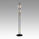 Торшер с 2-мя прозрачными стеклянными плафонами и золотистыми декоративными вставками Virelia варинант исполнения - 3 | Loft Concept в Тюмени