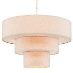 Люстра круглая трехъярусная с тканевыми абажурами Light Soft Glow варинант исполнения - 3 | Loft Concept в Тюмени