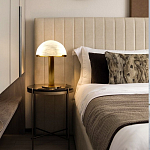 Настольная лампа c абажуром в форме купола из натурального камня  Heavenly Harmony варинант исполнения - 5 | Loft Concept в Тюмени