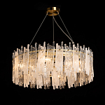 Люстра круглая с прозрачными стержнями разной длины Textured Glass Chandelier варинант исполнения - 3 | Loft Concept в Тюмени