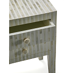 Тумбочка прикроватная White Pearl BEDSIDE CABINET 2 DRAWER варинант исполнения - 2 | Loft Concept в Тюмени