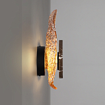 Бра с волнообразным стеклянным плафоном и вставкой из мрамора Liquid Stone варинант исполнения - 7 | Loft Concept в Тюмени