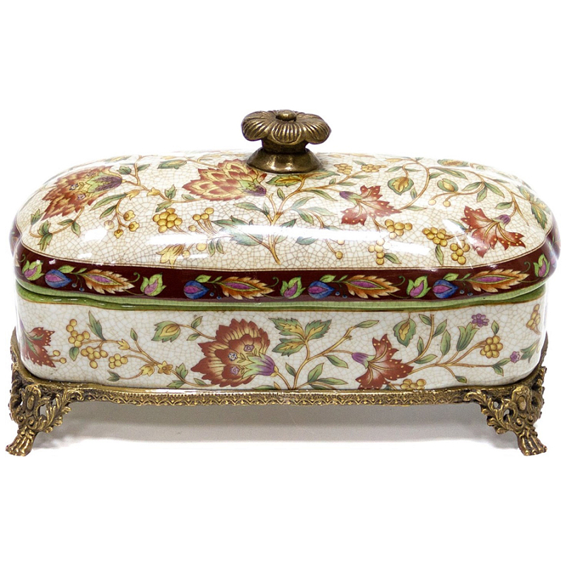 Шкатулка Flower Belt Бежевый Бронза Шкатулка Flower Belt Бежевый Бронза в Тюмени | Loft Concept