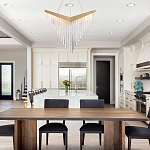 Люстра золотого цвета в форме галочки с каскадом длинных прозрачных трубок Eurofase варинант исполнения - 10 | Loft Concept в Тюмени