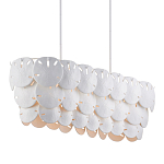 Люстра овальной формы с белыми подвесными элементами White Natural Lines варинант исполнения - 1 | Loft Concept в Тюмени