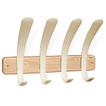 Вешалка настенная с 4-мя бежевыми крючками из пластика Curves Hangers варинант исполнения - 1 | Loft Concept в Тюмени