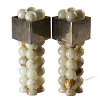 Настольная лампа с основанием из 24 выточенных сферических камней Through Stone варинант исполнения - 1 | Loft Concept в Тюмени