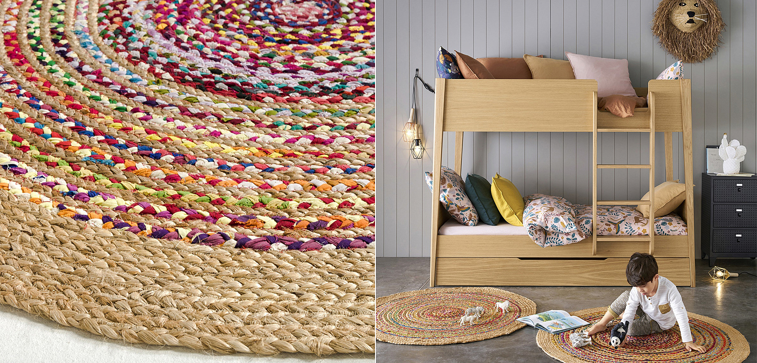 Ковер Round Multicolored Carpet джут и хлопок Ковер Round Multicolored Carpet джут и хлопок - Loft-Concept в Тюмени
