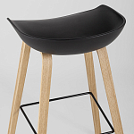 Барный стул на ножках из натурального дерева Boras Black варинант исполнения - 6 | Loft Concept в Тюмени