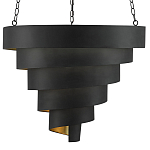 Подвесной светильник в форме спирали черный с золотой внутренней отделкой Warm Glow варинант исполнения - 2 | Loft Concept в Тюмени