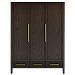 Большой Шкаф Primo Темный орех с 3 дверьми и 3 выдвижными ящиками варинант исполнения - 10 | Loft Concept в Тюмени