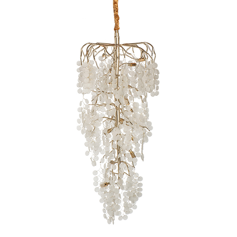 Люстра каскадная на золотистом каркасе Branched Golden Chandelier Золотой Прозрачный Люстра каскадная на золотистом каркасе Branched Golden Chandelier Золотой Прозрачный в Тюмени | Loft Concept