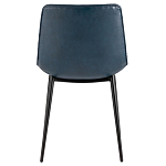 Стул с обивкой из экокожи темно-синего цвета RHOMBUSES UPHOLSTERY варинант исполнения - 3 | Loft Concept в Тюмени