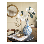 Ваза с мотивами цветущего сада с попугаями Blue Vase Inspired by Nature варинант исполнения - 5 | Loft Concept в Тюмени