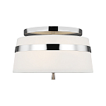 Потолочный светильник с белым тканевым абажуром Generation Lighting варинант исполнения - 1 | Loft Concept в Тюмени