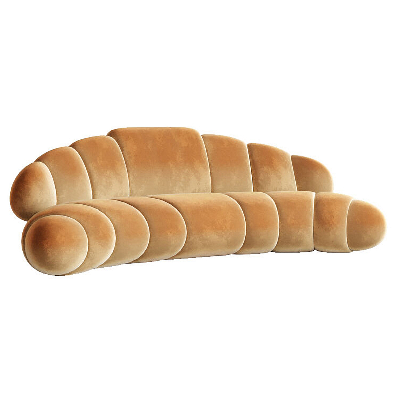 Диван «Croissant» Бежевый Красный Диван «Croissant» Бежевый Красный в Тюмени | Loft Concept