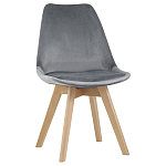 Стул с мягким велюровым сиденьем Arvika Grey варинант исполнения - 1 | Loft Concept в Тюмени