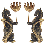 Подсвечник в виде дракона Dragon candlestick Gold Red L or R варинант исполнения - 1 | Loft Concept в Тюмени