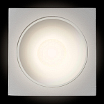 Встраиваемый спот светодиодный квадаратный белого цвета с круглым углублением Ombra Lux  варинант исполнения - 3 | Loft Concept в Тюмени