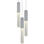 Подвесной светильник Dew Drops Tube Chrome Trio Hanging Lamp варинант исполнения - 1 | Loft Concept в Тюмени