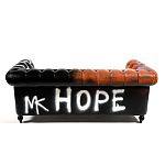 Диван Честерфильд граффити graffiti Orange Sofa натуральная кожа варинант исполнения - 5 | Loft Concept в Тюмени