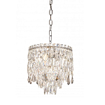 Люстра круглая с хрустальными подвесками на серебряном каркасе Roul Crystal Light варинант исполнения - 10 | Loft Concept в Тюмени