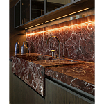 Кухонный гарнитур из красного мрамора и дерева VVD Dada Engenereed Kitchen варинант исполнения - 6 | Loft Concept в Тюмени