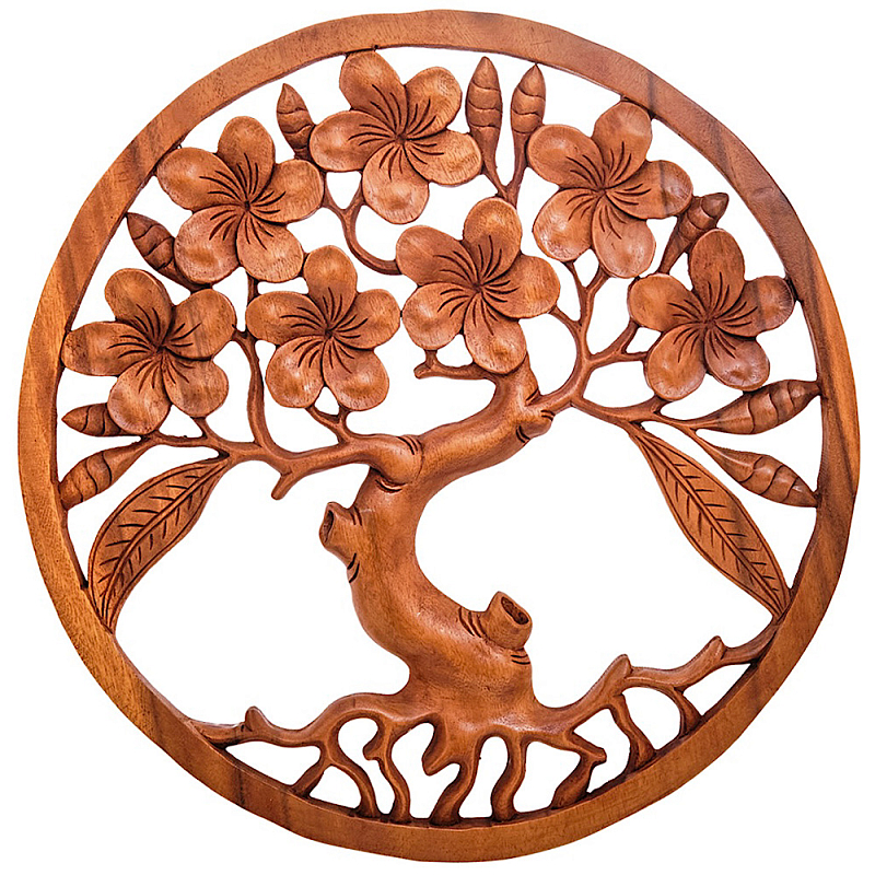 Панно из дерева Sakura Panel With Trees Коричневый в Тюмени | Loft Concept 