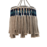 Люстра круглая плетеная с кисточками цвета серый дуб Boho Tassel Chandelier варинант исполнения - 1 | Loft Concept в Тюмени