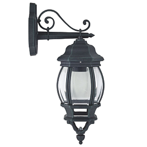 Уличное бра черного цвета с зеленой патиной LACRES