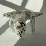 Журнальный стол из эпоксидной смолы с цветами White Flowers Epoxy Resin Coffee Table варинант исполнения - 2 | Loft Concept в Тюмени