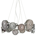 Люстра с плафонами из дымчатого стекла Glass Peonies варинант исполнения - 1 | Loft Concept в Тюмени