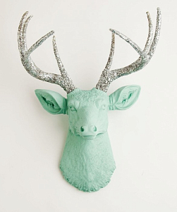 Голова оленя - Морская волна / серебряные рога