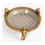 Чаша фарфоровая на бронзовых ножках в виде ангелов Porcelain Angels of Paradise варинант исполнения - 3 | Loft Concept в Тюмени