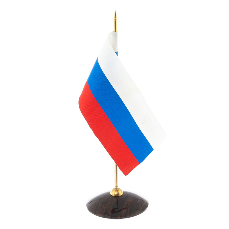Флагшток настольный с флагом России из камня обсидиан Stone Flagpole Коричневый Красный Белый Синий Флагшток настольный с флагом России из камня обсидиан Stone Flagpole Коричневый Красный Белый Синий в Тюмени | Loft Concept