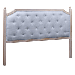 Изголовье кровати серое с мягкой обивкой из рогожки Emma Headboard варинант исполнения - 1 | Loft Concept в Тюмени