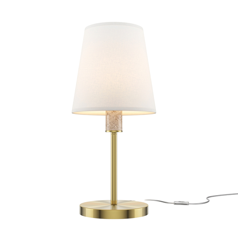 Настольный светильник Lira Е27 Латунь Белый Серый в Тюмени | Loft Concept 