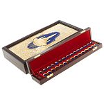 Нарды настольные из натурального камня лазурит и долерит Backgammon from Stone варинант исполнения - 5 | Loft Concept в Тюмени