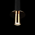 Подвесной светильник с узким цилиндрическим плафоном и золотым металлическим декором Concrete Pipe варинант исполнения - 7 | Loft Concept в Тюмени