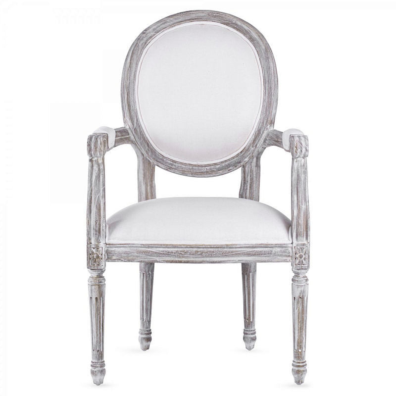 Стул REGENCY MEDALLION ARMCHAIR Avory Linen Дерево Серый ivory ( слоновая кость ) Стул REGENCY MEDALLION ARMCHAIR Avory Linen Дерево Серый ivory ( слоновая кость ) в Тюмени | Loft Concept