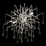 Бра с лучеобразным основанием и подвесками из прозрачного стекла в виде длинных капель Droplet Chandelier варинант исполнения - 8 | Loft Concept в Тюмени