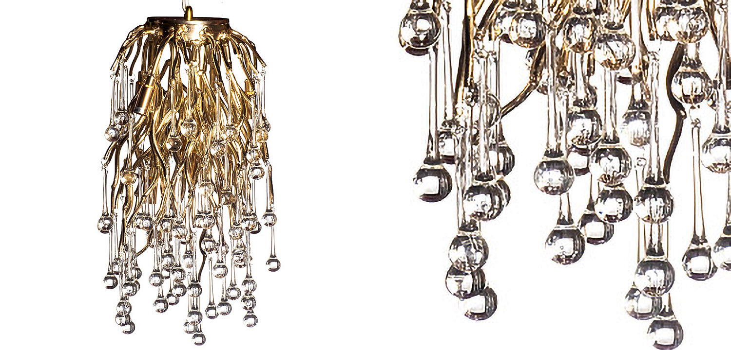 Подвесной светильник Droplet Gold Hanging Lamp Подвесной светильник Droplet Gold Hanging Lamp - Loft-Concept в Тюмени