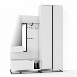 Двухдверный шкаф белого цвета Strict Lines варинант исполнения - 5 | Loft Concept в Тюмени