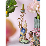 Подсвечник в образе попугая из фарфора с бронзовыми элементами Eden Garden варинант исполнения - 3 | Loft Concept в Тюмени