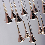 Люстра светодиодная с акриловыми конусообразными плафономи розовое золото Astra 60   варинант исполнения - 4 | Loft Concept в Тюмени